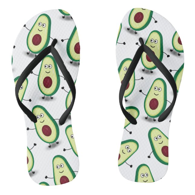 Chanclas Cuto aguacate Personalizado Patrón Flip Flops (Plantilla)