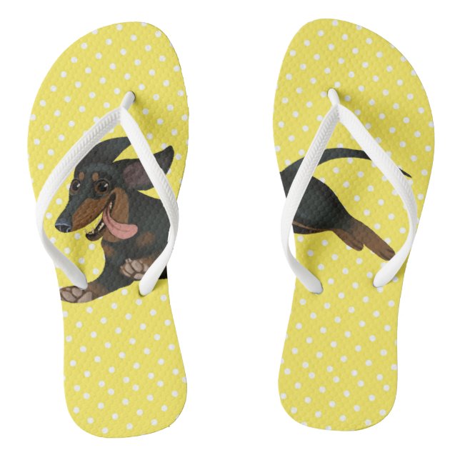 Chanclas Dachshund Flip Flops Wiener Dog Shoes (Plantilla)
