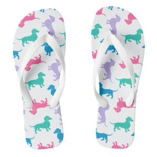 Chanclas Dachshunds de color pastel