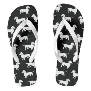 Chanclas Dachshunds por todas partes