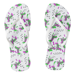 Chanclas Dachsunds de manzana por todas partes