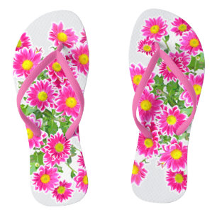 Chanclas Daisies rosados / Asters Bouquet + tus ideas
