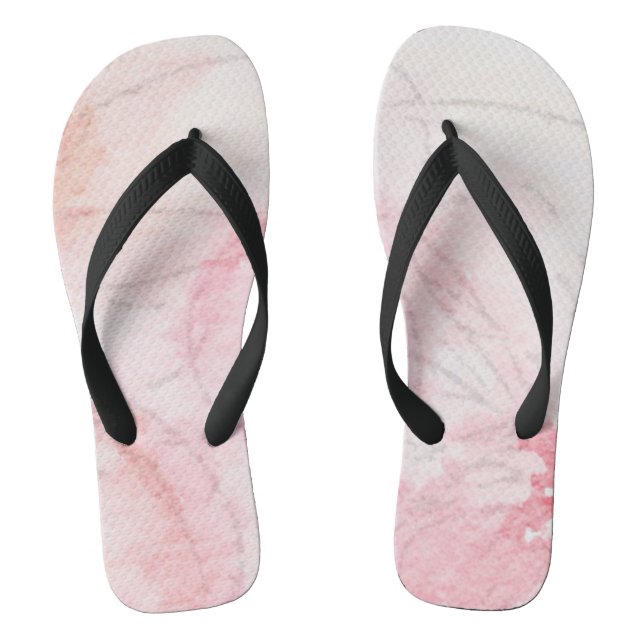 Chanclas Damas de acuarela rosa pastel de bonito (Plantilla)