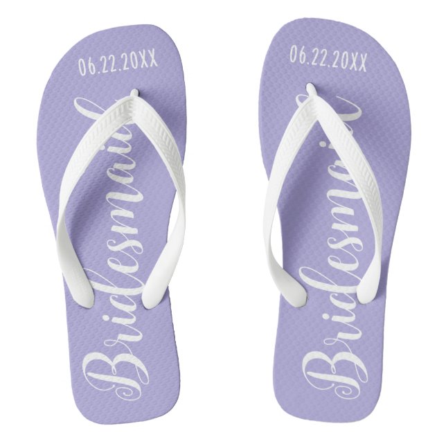 Chanclas Damas de Honor Lindas Lavanda Púrpura (Plantilla)