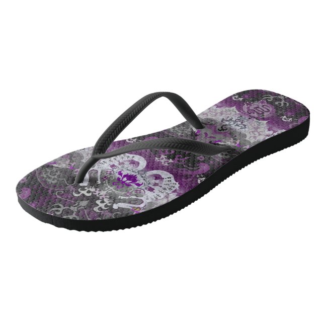 Chanclas Damasco de dragón asexual - Colores de la bandera  (Angular)