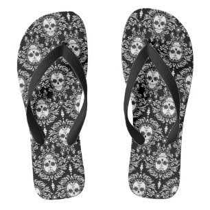 Chanclas Damasco Muerto - Moda Calaveras del patrón de cal