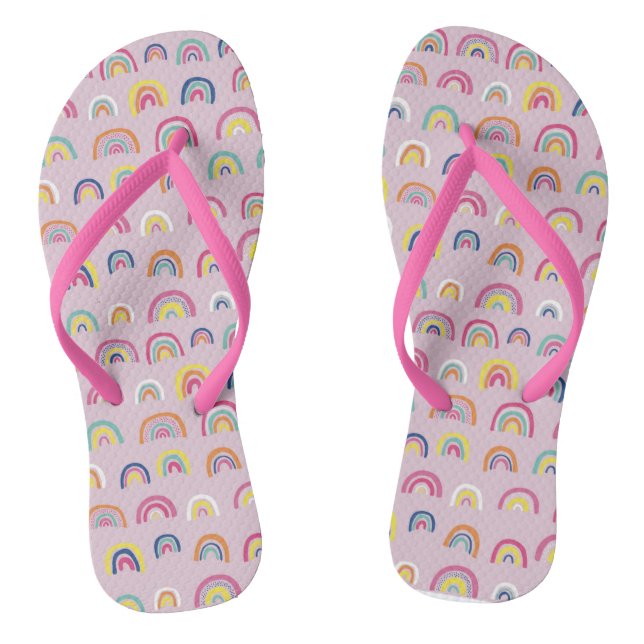 Chanclas de arcoíris rosa (Plantilla)