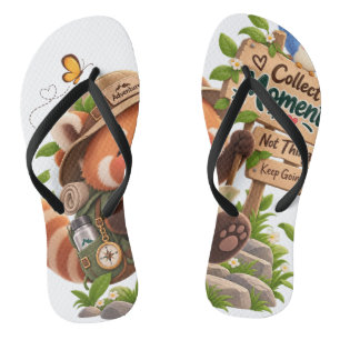Chanclas de aventura de panda rojo para colecciona