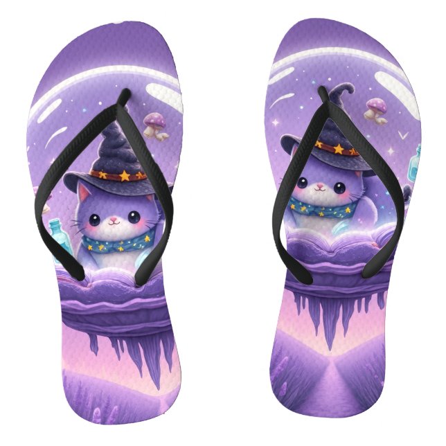 Chanclas de Bola de Nieve de Bruja Kawaii (Plantilla)