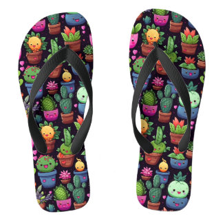 Chanclas de Cactus Kawaii