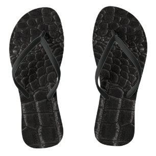 Chanclas de cocodrilo negro