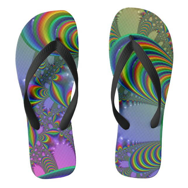 Chanclas de cristal de oro fractal (Plantilla)