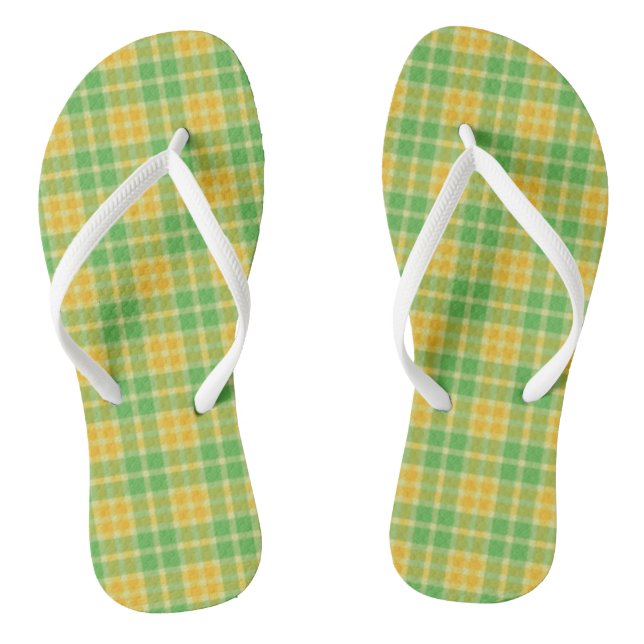 Chanclas de cuadros de lima y limón (Plantilla)