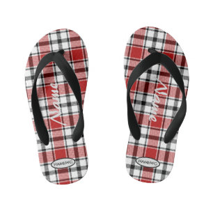 Chanclas de cuadros para niños HAMbWG Chanclas par