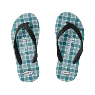 Chanclas de cuadros para niños HAMbWG Chanclas par