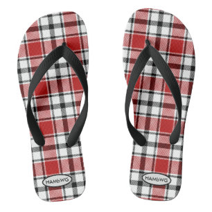 Chanclas de cuadros rojos para hombre HAMbWG Chanc