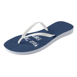 Chanclas de Denuim Falso con Texto Personalizado