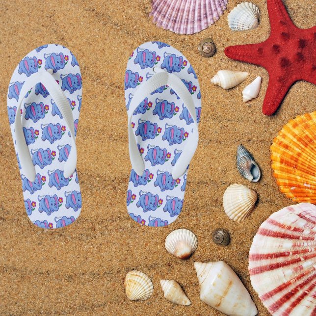 Chanclas de elefante azul para niños (Subido por el creador)