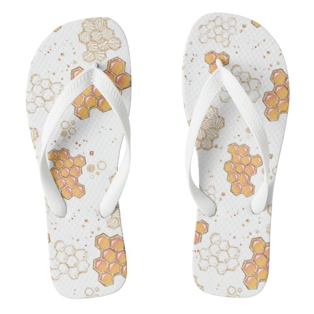 Chanclas de estampado abstracto de panal de abeja (Plantilla)