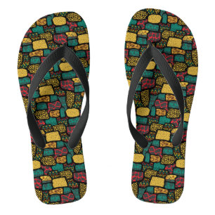 Chanclas de estampado africano
