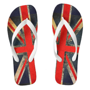 Chanclas De Grunged flips-flopes BRITÁNICOS de la bandera