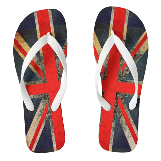Chanclas De Grunged flips-flopes BRITÁNICOS de la bandera (Plantilla)