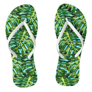 Chanclas de Hojas Tropicales