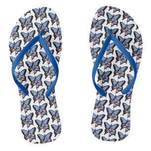 Chanclas de Mariposas Azules y Rosas