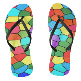 Chanclas de mosaicos de arcoíris