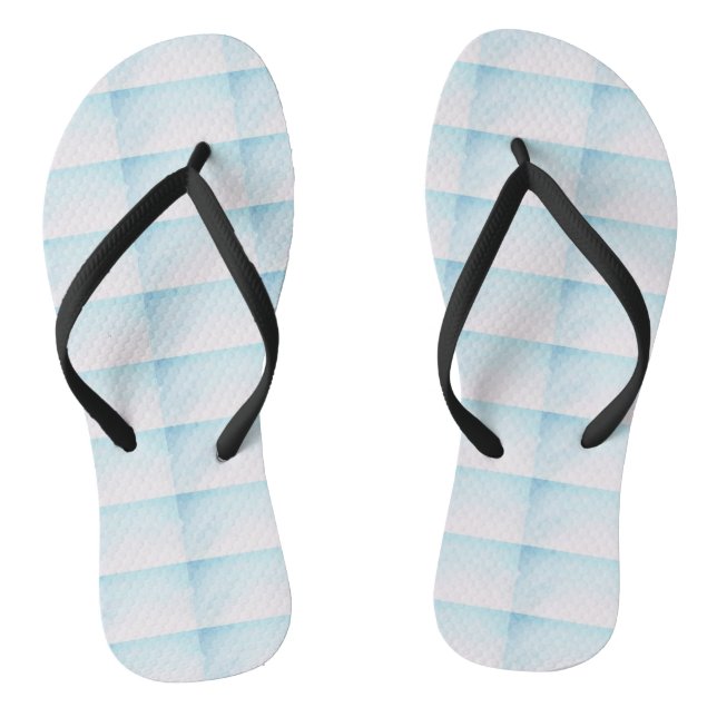 Chanclas de mujer azules y blancas (Plantilla)