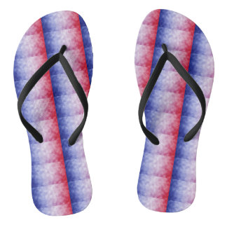 Chanclas de mujer rojas y azules