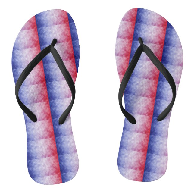 Chanclas de mujer rojas y azules (Plantilla)