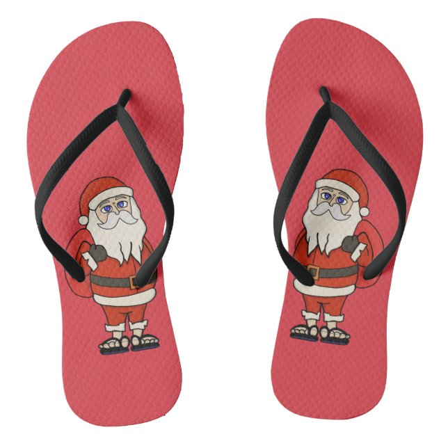 Chanclas de Navidad de Papá Noel (Plantilla)