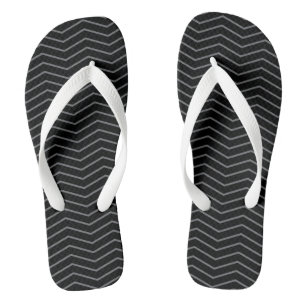 Chanclas de onda en zigzag gris negro