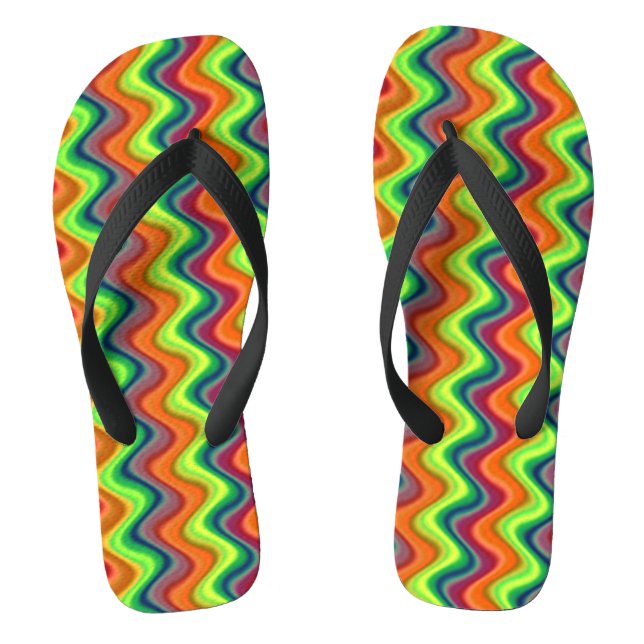 Chanclas de ondas psicodélicas (Plantilla)