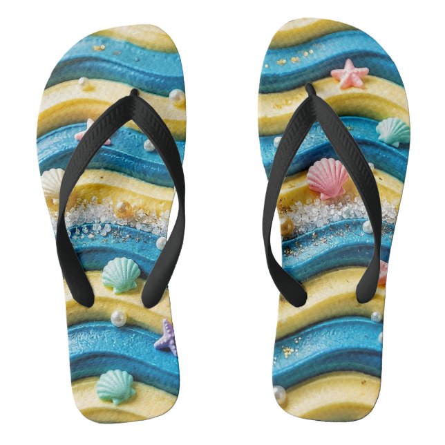 Chanclas de pastel de ola del océano - Estrella de (Plantilla)