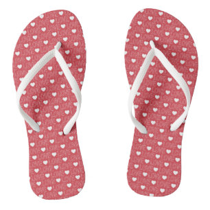 Chanclas de Patrón de Amor - Contorno Blanco