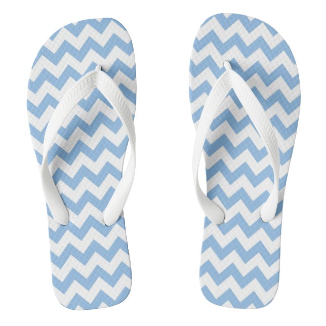 Chanclas de patrón de chevron azul claro (Plantilla)