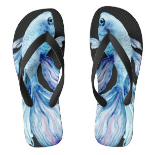Chanclas de pez betta turquesa