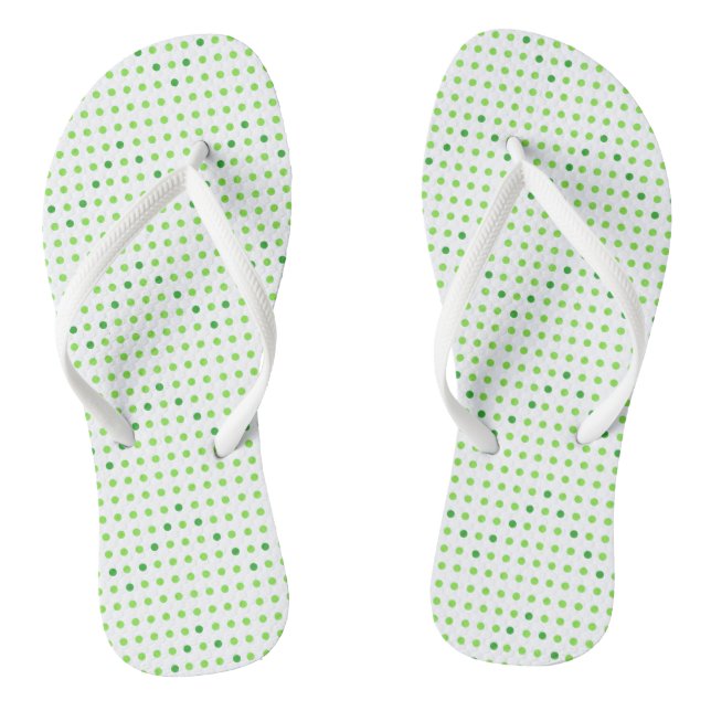 Chanclas de puntos con patrón de Chevron verde lim (Plantilla)