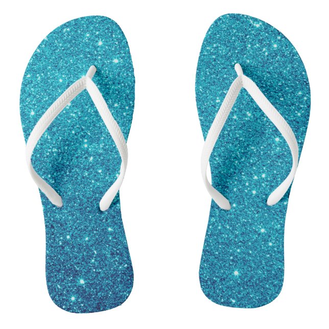 Chanclas de purpurina azules (Plantilla)