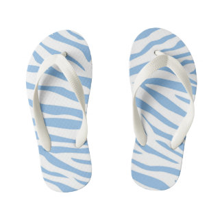 Chanclas de rayas de cebra azules para niños