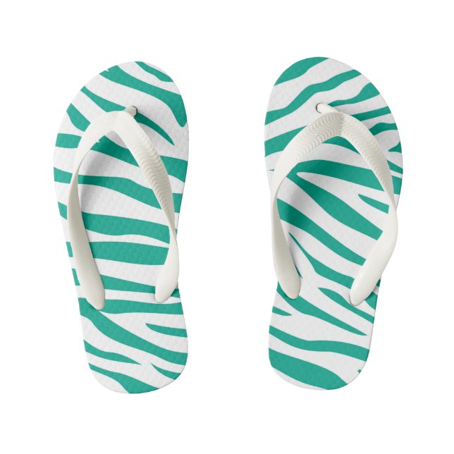 Chanclas de rayas de cebra lindas para niños (Plantilla)