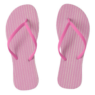 Chanclas de rayas verticales rosadas y casi blanca