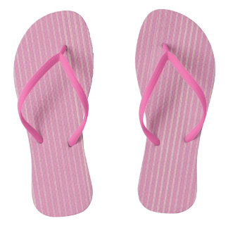 Chanclas de rayas verticales rosadas y casi blanca