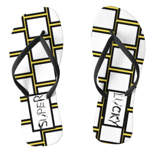 Chanclas de Super Lucky Blocks de Arte Abstracto