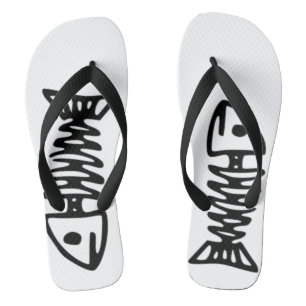 Chanclas de varón con estampado de espina de pesca
