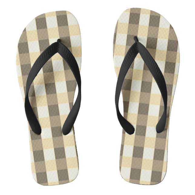Chanclas de verano con estampado marrón y beige (Plantilla)
