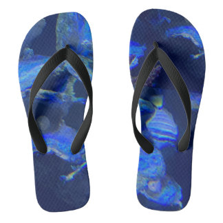 Chanclas de verano de mármol de agua azul océano