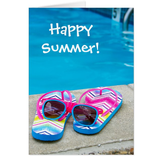 chanclas de verano en la piscina (Frente)
